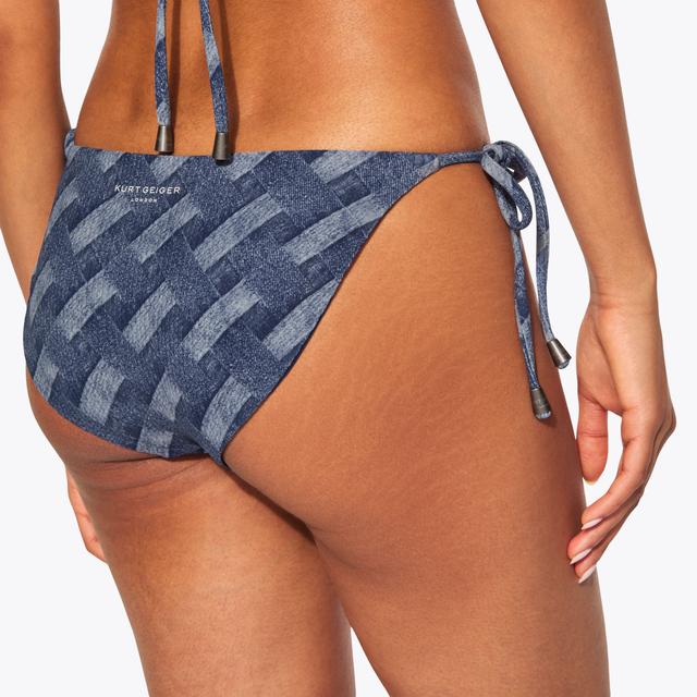 Carvela By Kurt Geiger KENSINGTON STRING BRIEFS Denim Weave Swimsuit Bottoms By KURT GEIGER LONDON