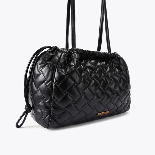 Carvela By Kurt Geiger KENSINGTON STRING TOTE Black Toggle Tie Tote Bag By KURT GEIGER LONDON