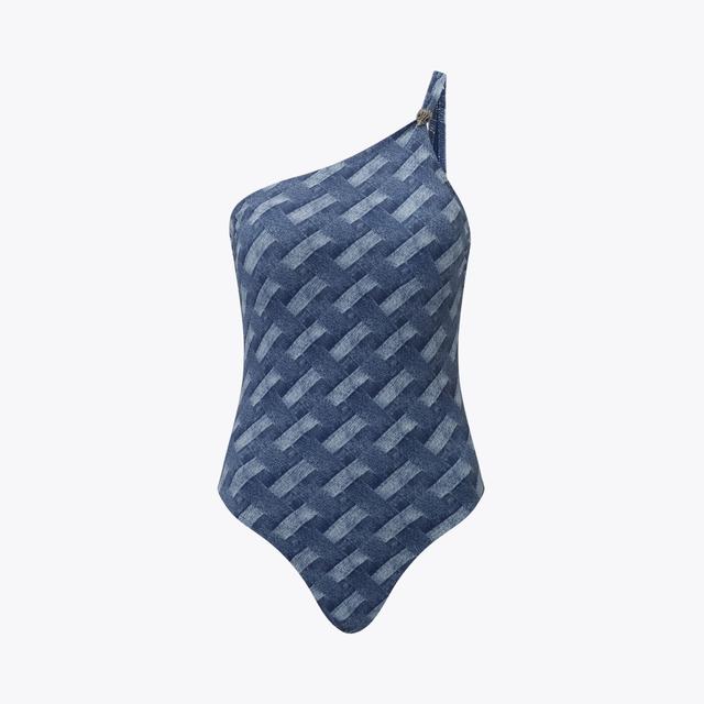 carvela by kurt geiger KENSINGTON SWIMSUIT Denim Bleached Effect Swimsuit by KURT GEIGER LONDON