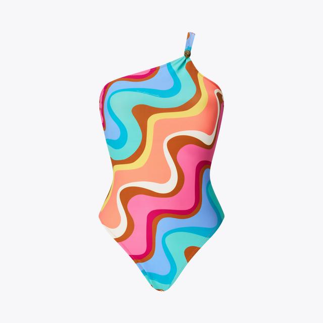 carvela by kurt geiger KENSINGTON SWIMSUIT Rainbow Swirl One Shoulder Swimsuit by KURT GEIGER LONDON