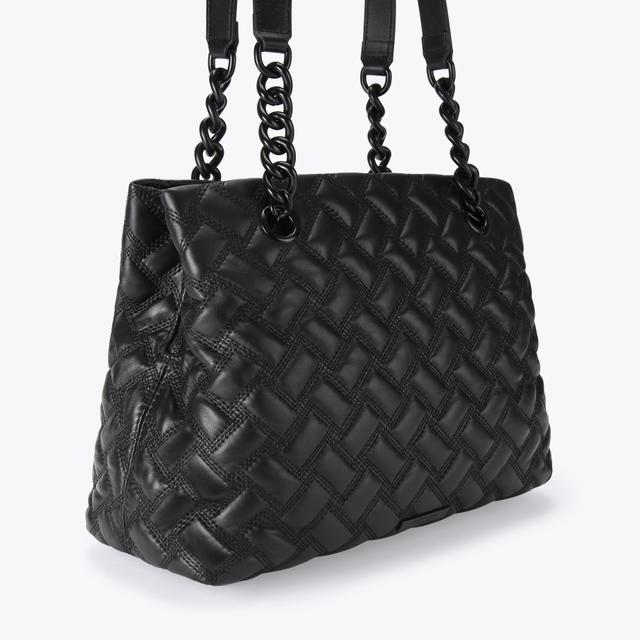 Carvela By Kurt Geiger KENSINGTON TOTE DR Black Leather Tote Bag By KURT GEIGER LONDON