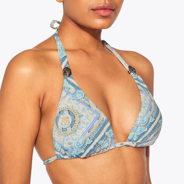 Carvela By Kurt Geiger KENSINGTON TRIANGLE TOP Blue Paisley Bikini Top By KURT GEIGER LONDON