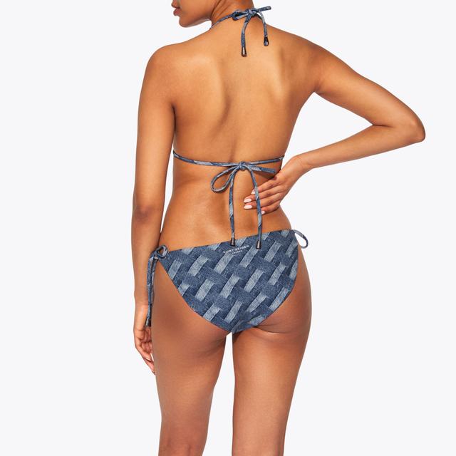 Carvela By Kurt Geiger KENSINGTON TRIANGLE TOP Denim Woven Bikini Top By KURT GEIGER LONDON