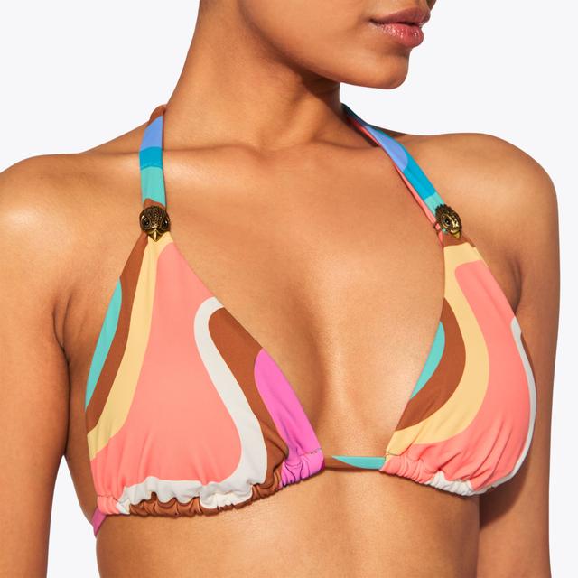 Carvela By Kurt Geiger KENSINGTON TRIANGLE TOP Rainbow Swirl Bikini Top By KURT GEIGER LONDON