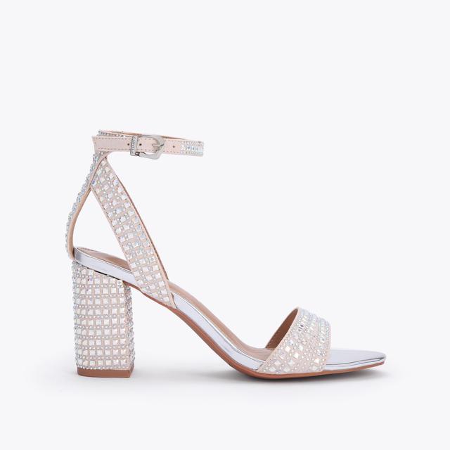 carvela by kurt geiger KIANNI Blush Embellished Block Heel Sandal by CARVELA