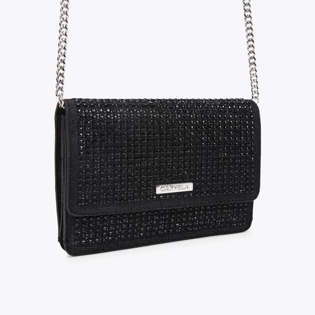 Carvela By Kurt Geiger KIANNI CLUTCH Black Jewelled Clutch Bag By CARVELA