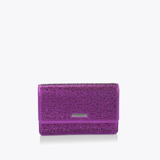 carvela by kurt geiger KIANNI CLUTCH Purple Jewelled Clutch Bag by CARVELA