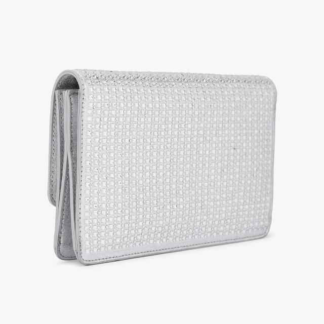 Carvela By Kurt Geiger KIANNI CLUTCH Silver Crystal Clutch By CARVELA