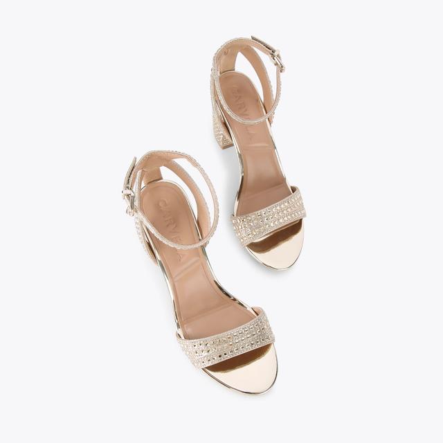 Carvela By Kurt Geiger KIANNI Gold Heeled Sandal By CARVELA