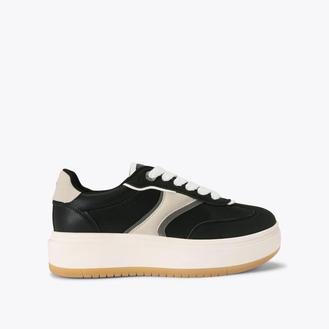 carvela by kurt geiger KICK Black Lace Up Sneaker by KG KURT GEIGER