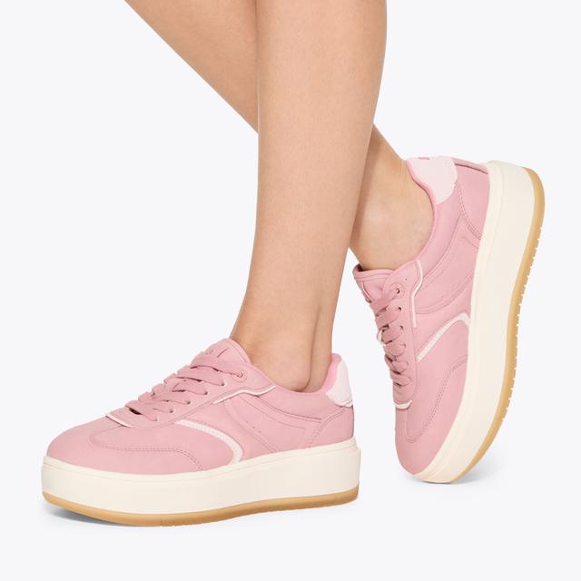 Carvela By Kurt Geiger KICK Pink Lace Up Sneaker By KG KURT GEIGER