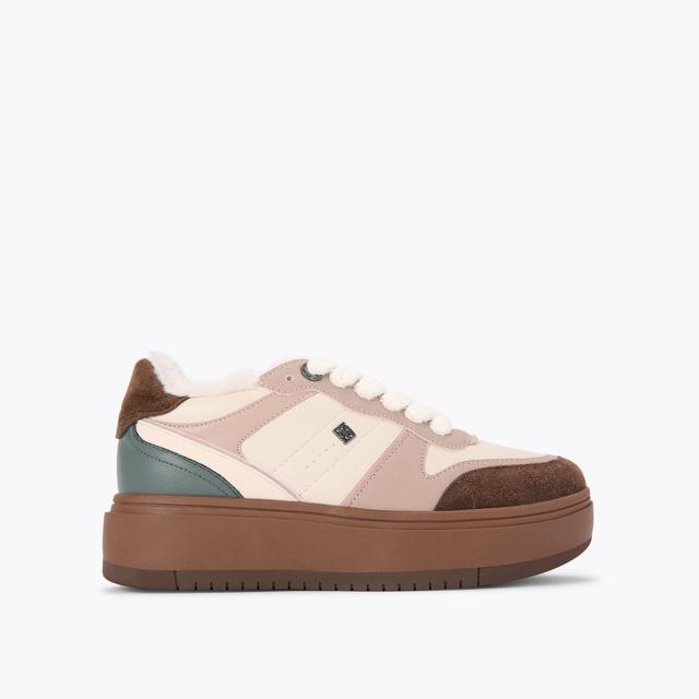 carvela by kurt geiger KICK SKATER Brown Fluffy Sneaker by KG KURT GEIGER