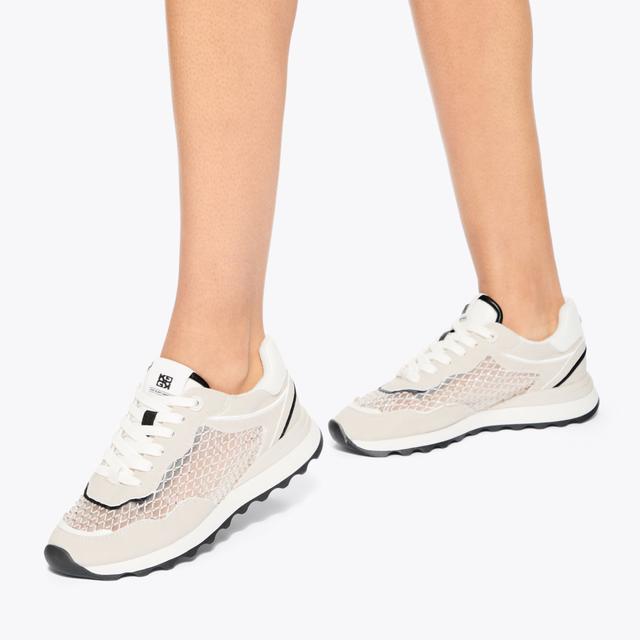 Carvela By Kurt Geiger KINDER Bone Mesh Lace Up Sneaker By KG KURT GEIGER