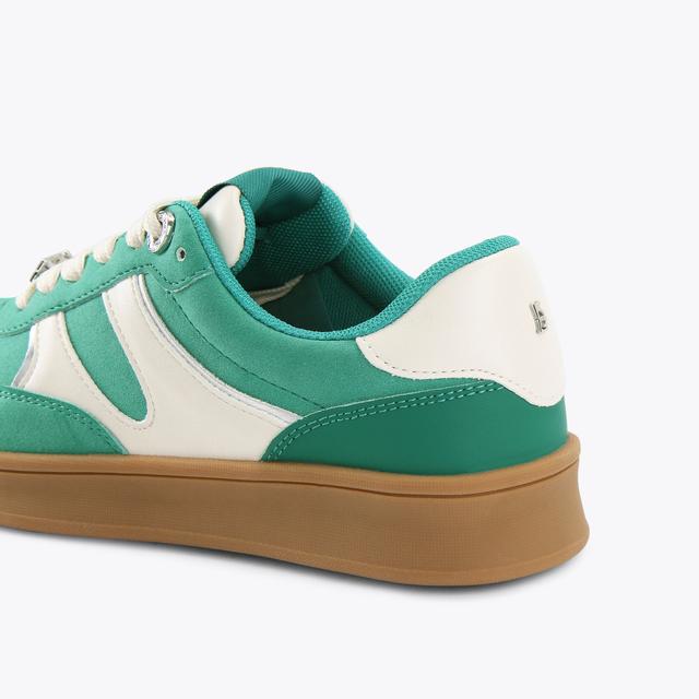 Carvela By Kurt Geiger KINDRED Green Metallic Lace Up Sneaker By KG KURT GEIGER