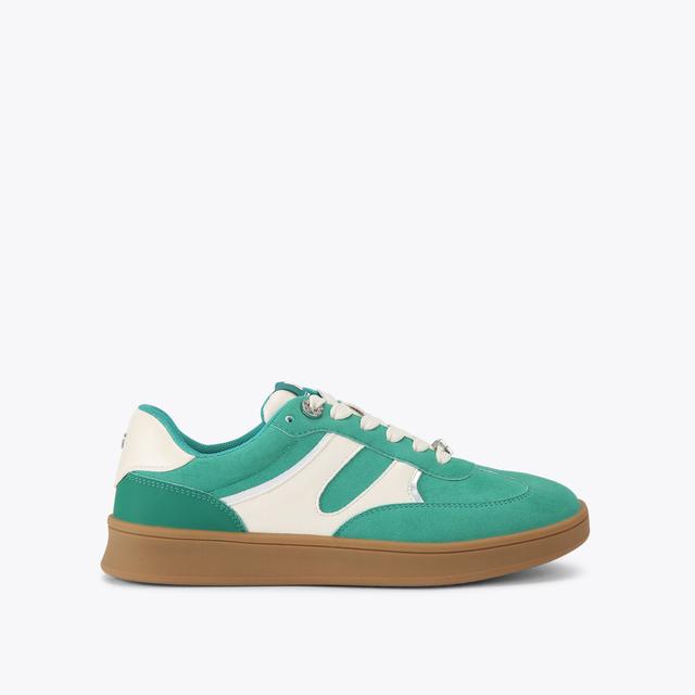 carvela by kurt geiger KINDRED Green Metallic Lace Up Sneaker by KG KURT GEIGER