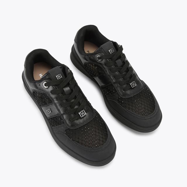 Carvela By Kurt Geiger KINDRED MESH Black Fishnet Mesh Sneaker By KG KURT GEIGER