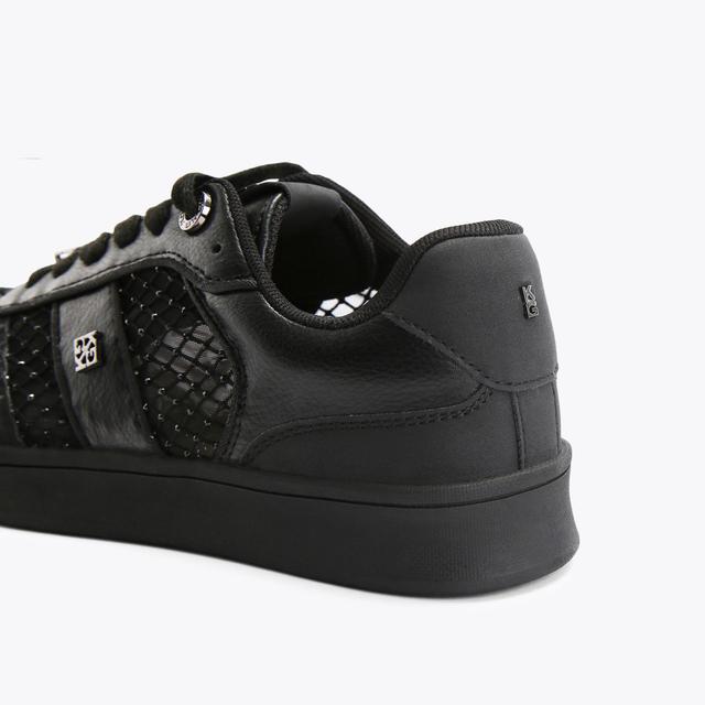 Carvela By Kurt Geiger KINDRED MESH Black Fishnet Mesh Sneaker By KG KURT GEIGER