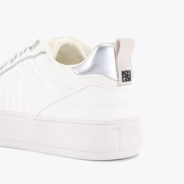 Carvela By Kurt Geiger KINGLY White Lace Up Sneaker By KG KURT GEIGER