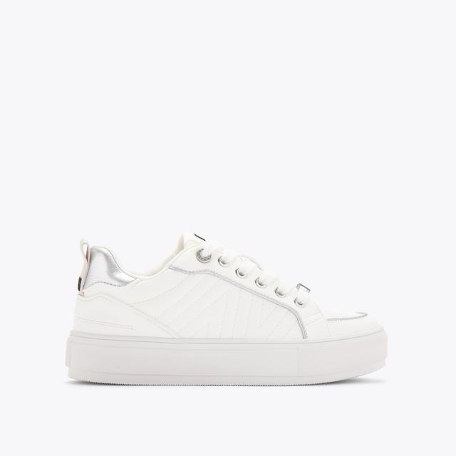 carvela by kurt geiger KINGLY White Lace Up Sneaker by KG KURT GEIGER