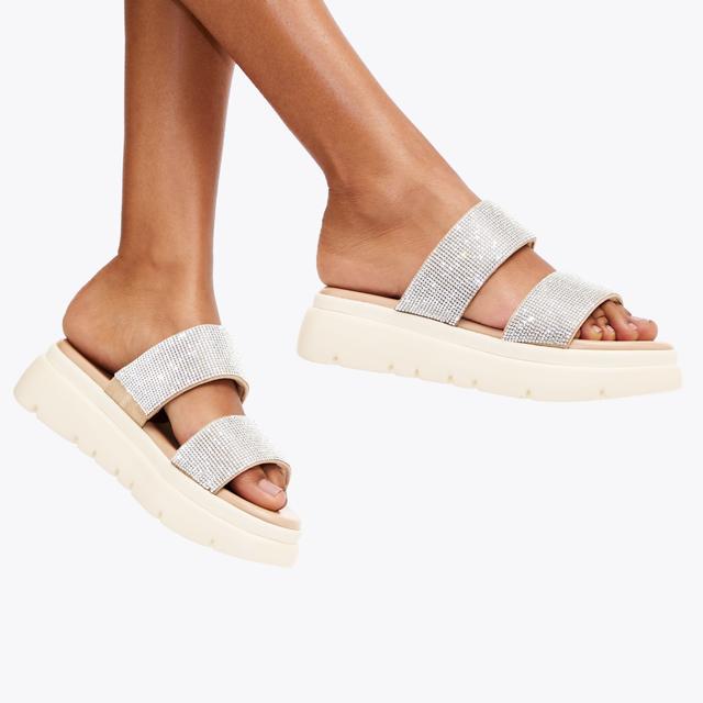 Carvela By Kurt Geiger KRYPTON Crystal Slip On Sandal By CARVELA COMFORT