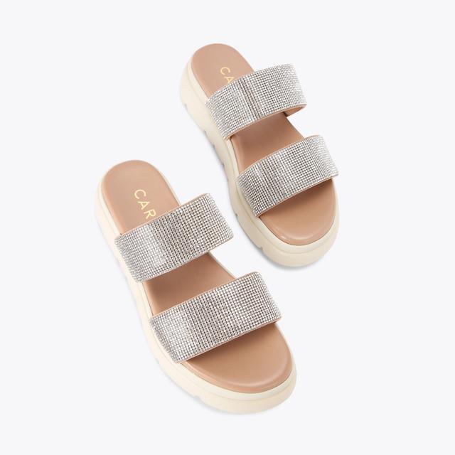 Carvela By Kurt Geiger KRYPTON Crystal Slip On Sandal By CARVELA COMFORT
