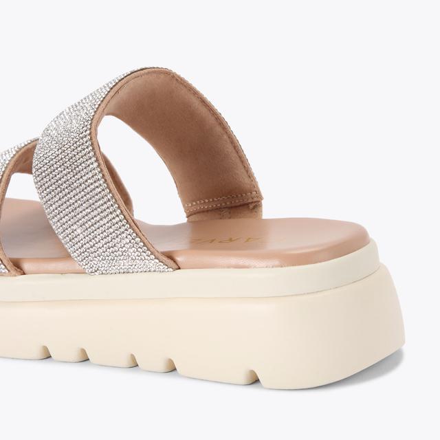 Carvela By Kurt Geiger KRYPTON Crystal Slip On Sandal By CARVELA COMFORT