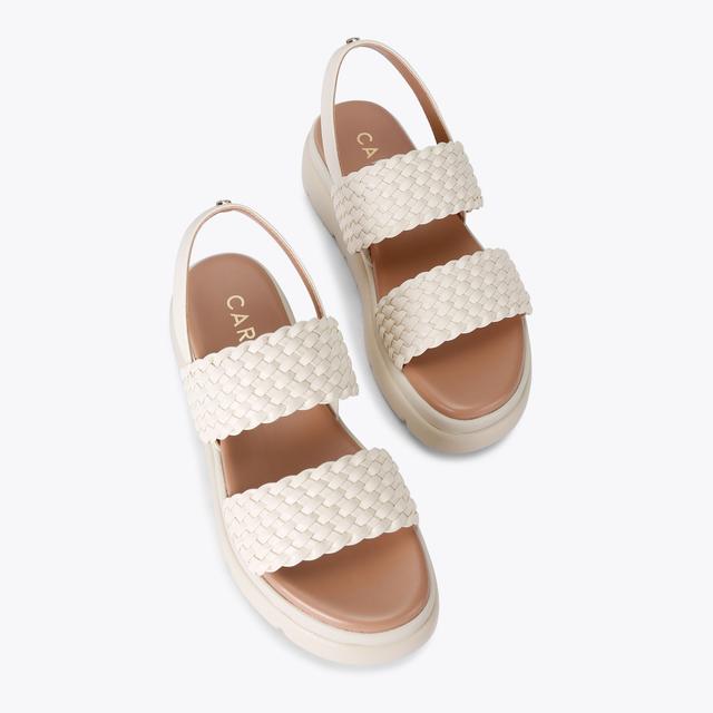 Carvela By Kurt Geiger KRYPTON WEAVE Bone Woven Sandals By CARVELA COMFORT