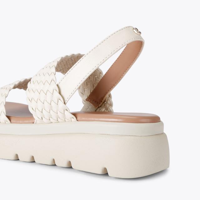 Carvela By Kurt Geiger KRYPTON WEAVE Bone Woven Sandals By CARVELA COMFORT