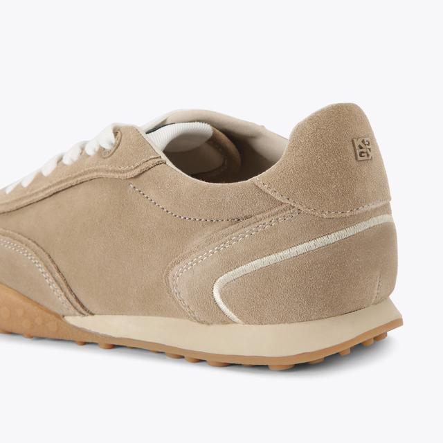 Carvela By Kurt Geiger LAGOS Beige Suede Sneaker By KG KURT GEIGER