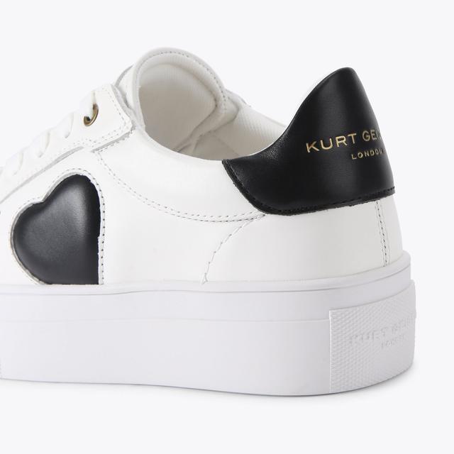 Carvela By Kurt Geiger LANA HEART Black Heart Sneaker By KURT GEIGER LONDON