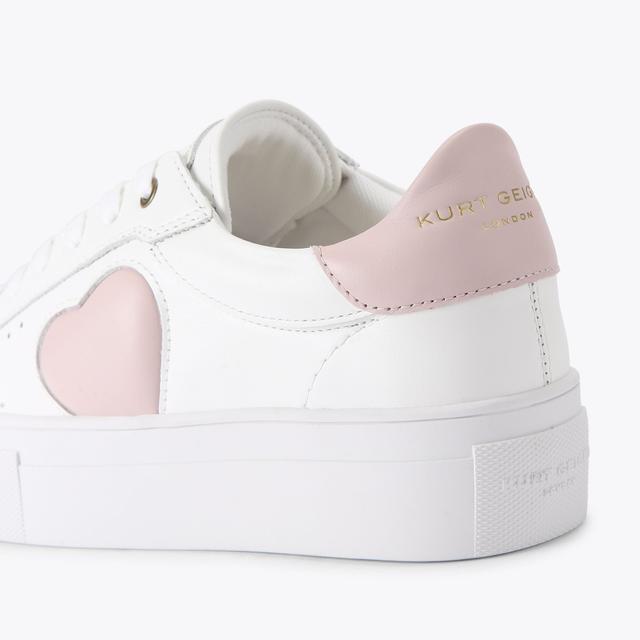 Carvela By Kurt Geiger LANA HEART White Black Leather Sneaker By KURT GEIGER LONDON