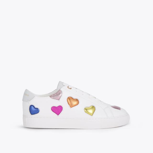 carvela by kurt geiger LANE LOVE White Heart Detail Sneakers by KURT GEIGER LONDON