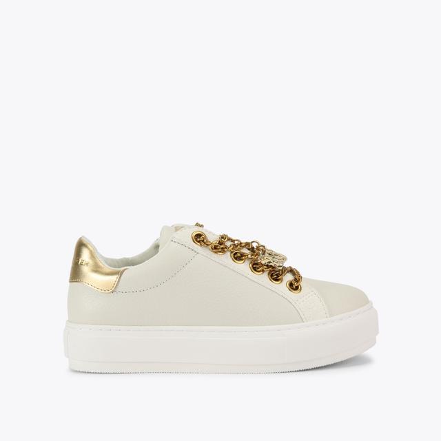 carvela by kurt geiger LANEY CHARM Bone Statement Lace Sneaker by KURT GEIGER LONDON