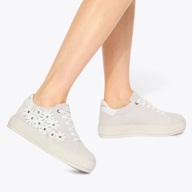 Carvela By Kurt Geiger LANEY FLOWER Floral Lace Up Sneaker By KURT GEIGER LONDON