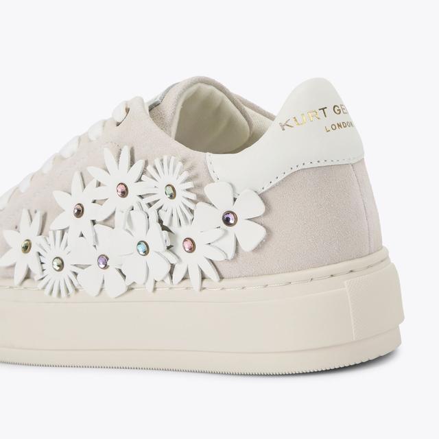 Carvela By Kurt Geiger LANEY FLOWER Floral Lace Up Sneaker By KURT GEIGER LONDON
