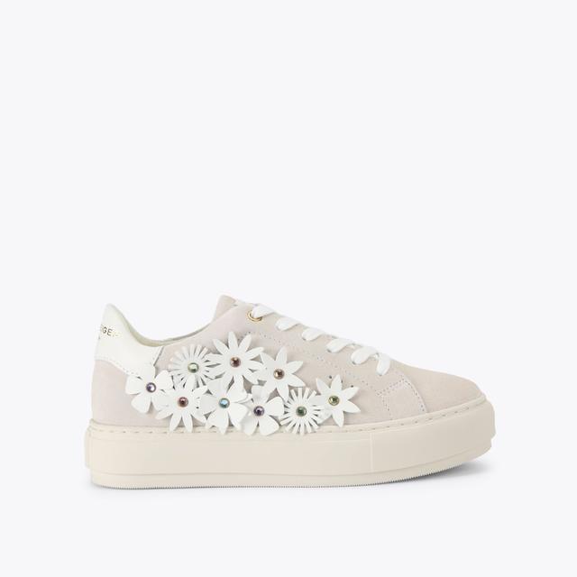 carvela by kurt geiger LANEY FLOWER Floral Lace Up Sneaker by KURT GEIGER LONDON
