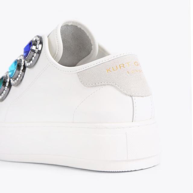 Carvela By Kurt Geiger LANEY OCTAVIA White Leather Slip On Sneakers By KURT GEIGER LONDON
