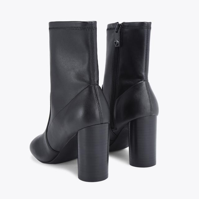 Carvela By Kurt Geiger LANGLEY ROUND ANKLE BOOT Black Leather Ankle Boot By KURT GEIGER LONDON