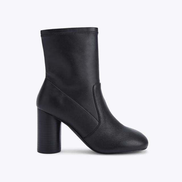 carvela by kurt geiger LANGLEY ROUND ANKLE BOOT Black Leather Ankle Boot by KURT GEIGER LONDON
