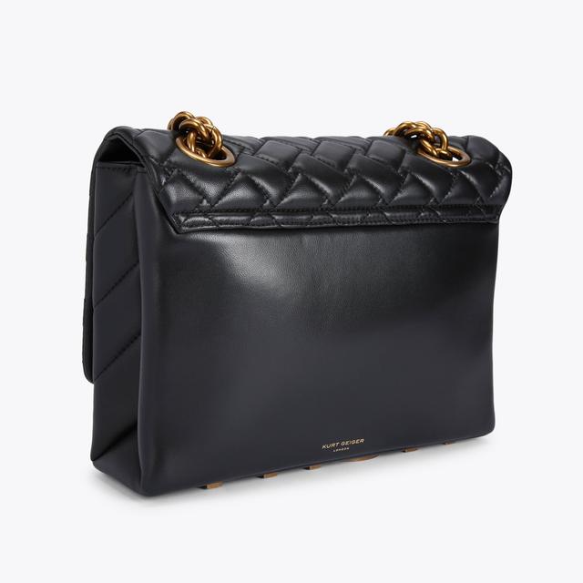 Carvela By Kurt Geiger LARGE KENSINGTON KURT Black Shoulder Bag By KURT GEIGER LONDON