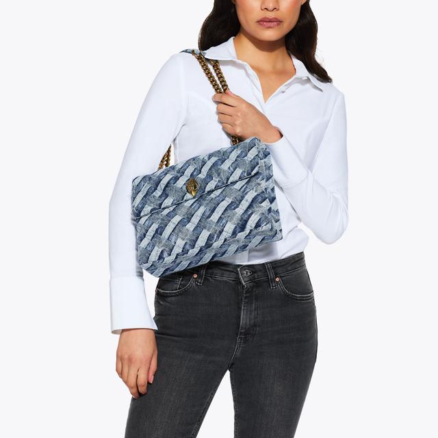 Carvela By Kurt Geiger LARGE KENSINGTON SOFT Blue Shoulder Bag By KURT GEIGER LONDON