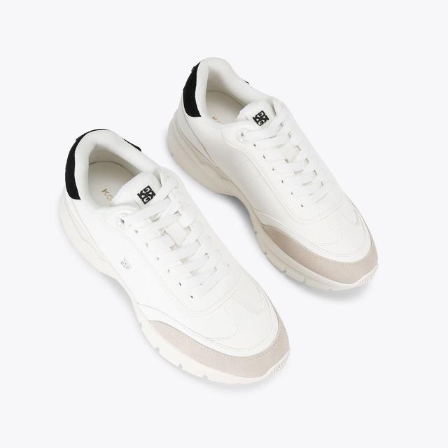 Carvela By Kurt Geiger LATEST White Lace Up Sneaker By KG KURT GEIGER