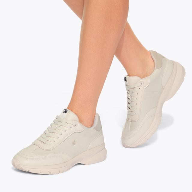 Carvela By Kurt Geiger LATEST White Silver Lace Up Sneaker By KG KURT GEIGER
