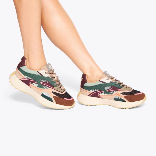 Carvela By Kurt Geiger LAVISH Green Lace Up Sneaker By KG KURT GEIGER