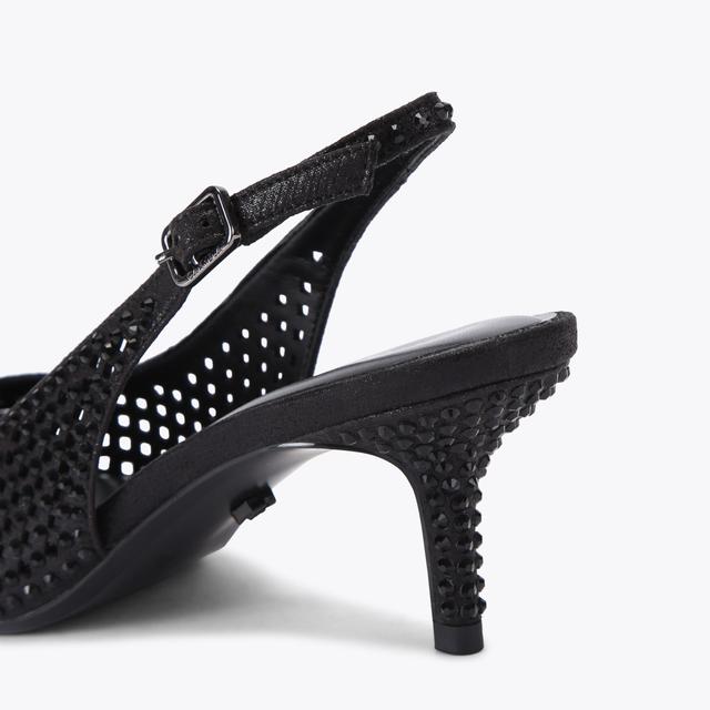 Carvela By Kurt Geiger LAZER SLING Black Cut Out Slingback Heel By CARVELA
