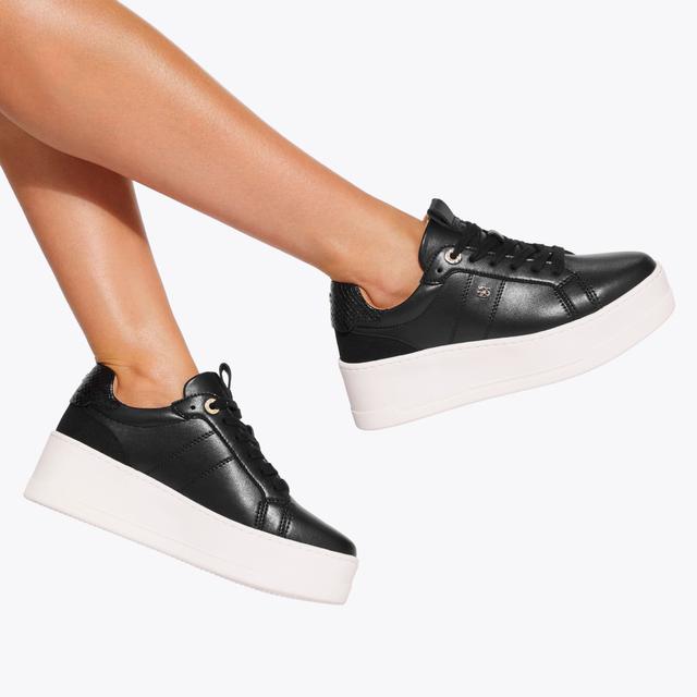 Carvela By Kurt Geiger LEADER Black Lace Up Trainer By KG KURT GEIGER