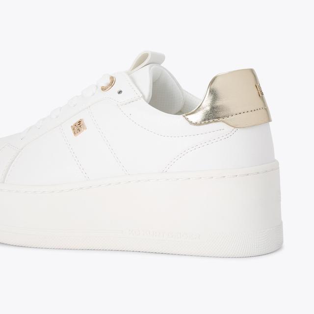 Carvela By Kurt Geiger LEADER White Lace Up Sneaker By KG KURT GEIGER