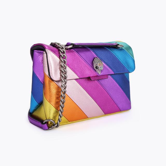 Carvela By Kurt Geiger LEATHER KENSINGTON BAG Leather Rainbow Metallic Shoulder Bag By KURT GEIGER LONDON