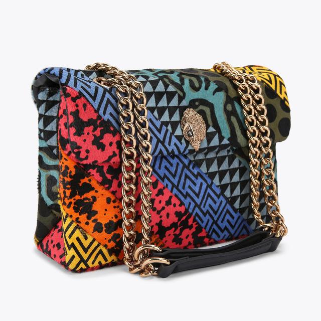 Carvela By Kurt Geiger LEATHER KENSINGTON L Striped Printed Calfhair Shoulder Bag By KURT GEIGER LONDON