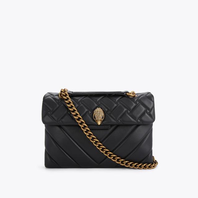 carvela by kurt geiger LEATHER KENSINGTON X BAG Black Quilted Leather Kensington Bag by KURT GEIGER LONDON